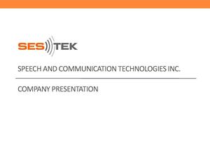 SESTEK Company Presentation
