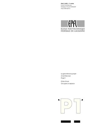 P1_Le géométral du projet d'architecture