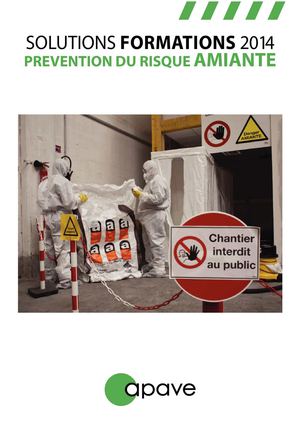 Catalogue Formations Amiante Apave 2014