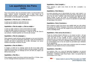 Appellation des pains