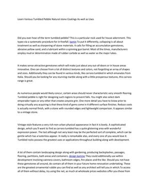 Learn Various Tumbled Pebble Natural stone