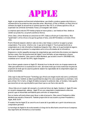 Apple, su evolucion