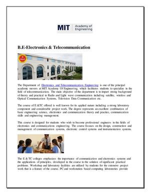 Best E&TC engineering colleges pune, Maharashtra & India