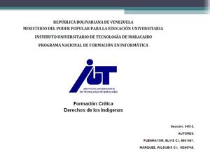 Derechos De Los Pueblos Indigenas