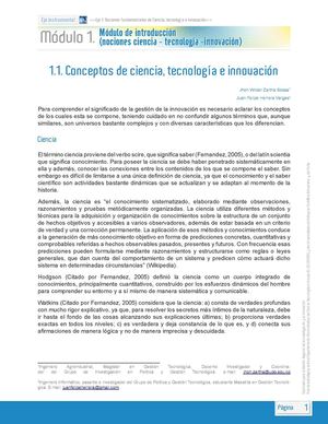 Concepto de Ciencia, Tecnología e Inovación 