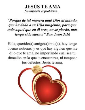 JESÚS TE AMA