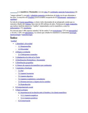 los mamiferos
