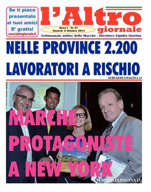 l'Altro giornale n. 61 del 4 Ottobre 2013