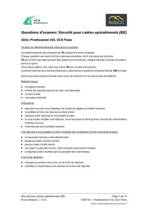 Essayez l'examen blanc VCA