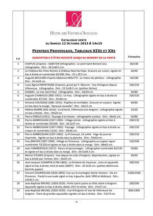 Tableaux XIXe, XXe et Provençaux 12-10-2013 