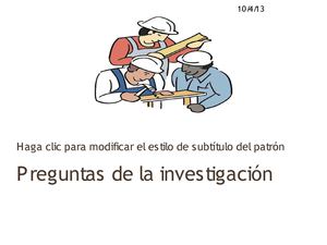 Preguntas de la investigación