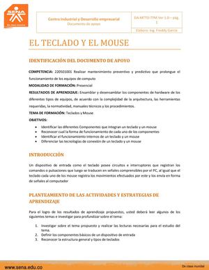 El Teclado y el Mouse