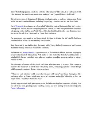 Hass Associates: Phony Web Traffic Tricks