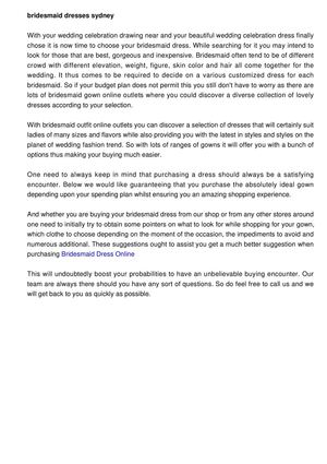 Bridesmaid Dresses Online