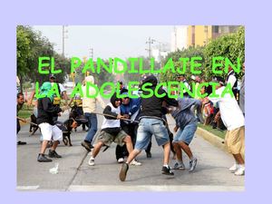 el pandillaje en la adolescencia