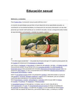 educación sexual