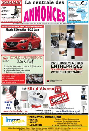La centrale des annonces N° 1167 Semaine du 06 au 12 Octobre 2013 