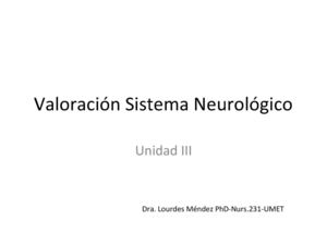 Nurs.231-Valoracion Sistema Neurologico