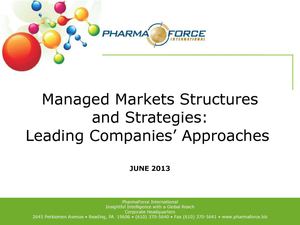Managed Markets Structures and Strategies