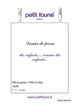 Dossier de presse "petit faune"