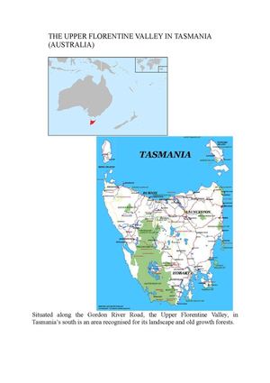 THE UPPER FLORENTINE VALLEY - TASMANIA