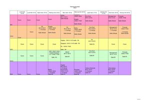 planning étudiants