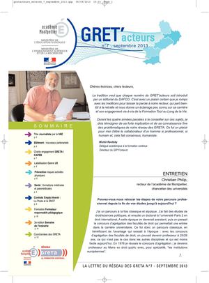 Gret'acteurs n°7 septembre 2013