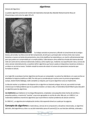 historia de los algoritmos