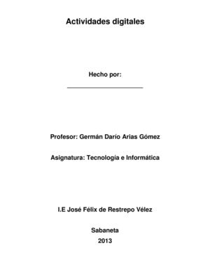 portada y contenido (explicación trabajo Actividades Digitales 8°)