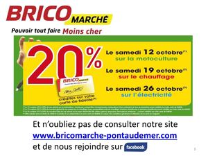 Remise Carte Fidélité 20%, pensez Bricomarché !