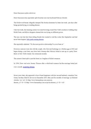 Drew Barrymore splits with lover