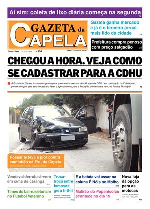 Gazeta da Capela 09 de Outubro 2013 edic 154