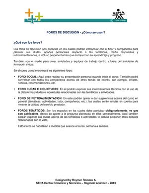 Pasos para participar en los foros