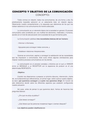 La comunicación
