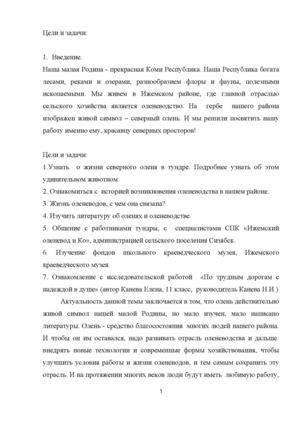 Цели и задачи