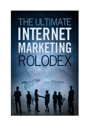 The Ultimate Internet Marketing Rolodex