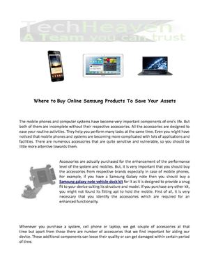 Where to Buy Online Samsung Products To Save Your Assets