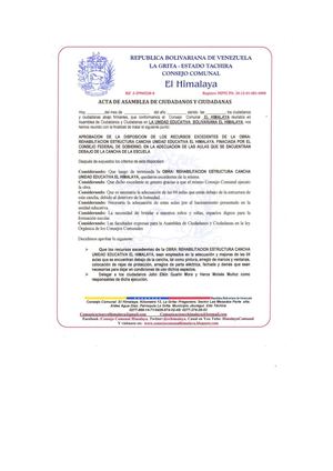 acta disposicion recursos excedentes