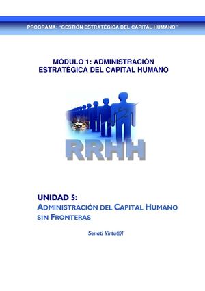 Administración Internacional y Capital Humano