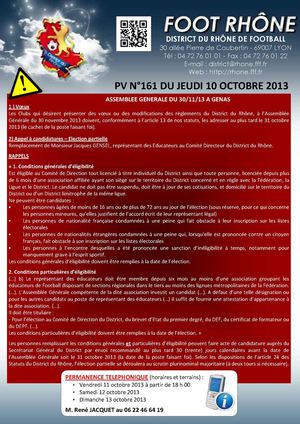 PV 161 du jeudi 10 octobre 2013