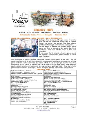 Preggio News - Ottobre 2013