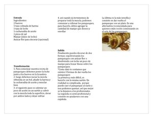 Tríptico Proceso productivo de los panqueques