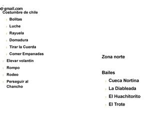 Triptico costumbres de Chile