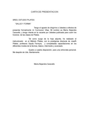 CARTA DE PRESENTACION