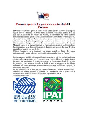 ley del turismo de panama
