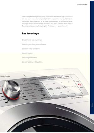 Catalogue Soin du linge BOSCH