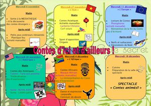 Programme des mercredis de novembre et décembre 2013 (6-12 ans)