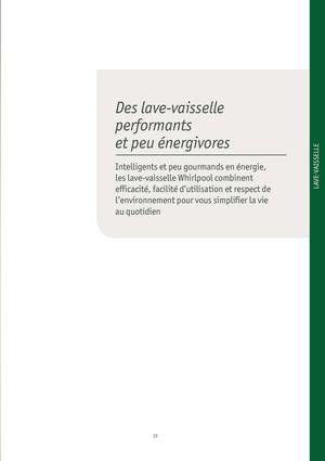 Catalogue Lave vaisselle WHIRLPOOL