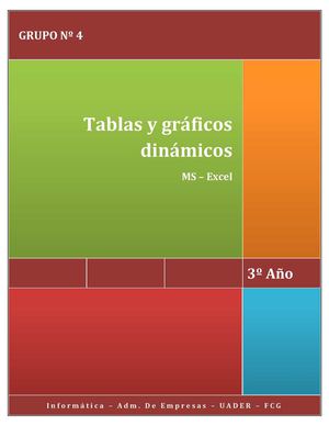 Practica sobre tablas dinámicas. MS - Excel