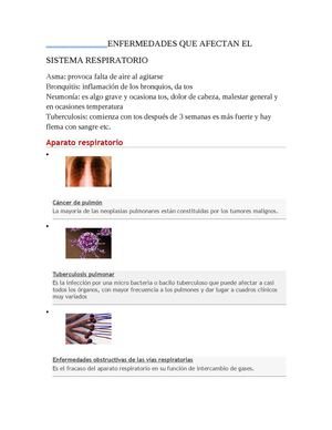 enfermedades del sistema respiratorio